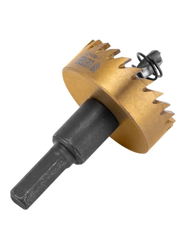 Коронка по металлу HSS, 40 мм, нитридтитановое покрытие Denzel