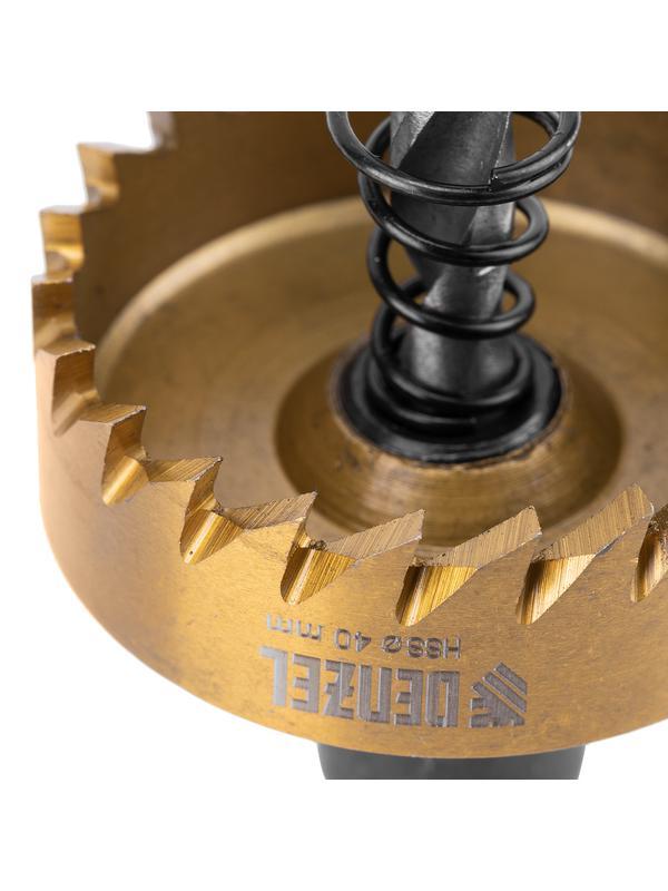 Коронка по металлу HSS, 40 мм, нитридтитановое покрытие Denzel