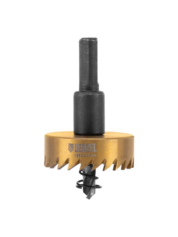 Коронка по металлу HSS, 40 мм, нитридтитановое покрытие Denzel