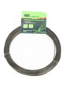 Проволока стальная 30 м, вязальная, термообработанная 1.2 мм Сибртех