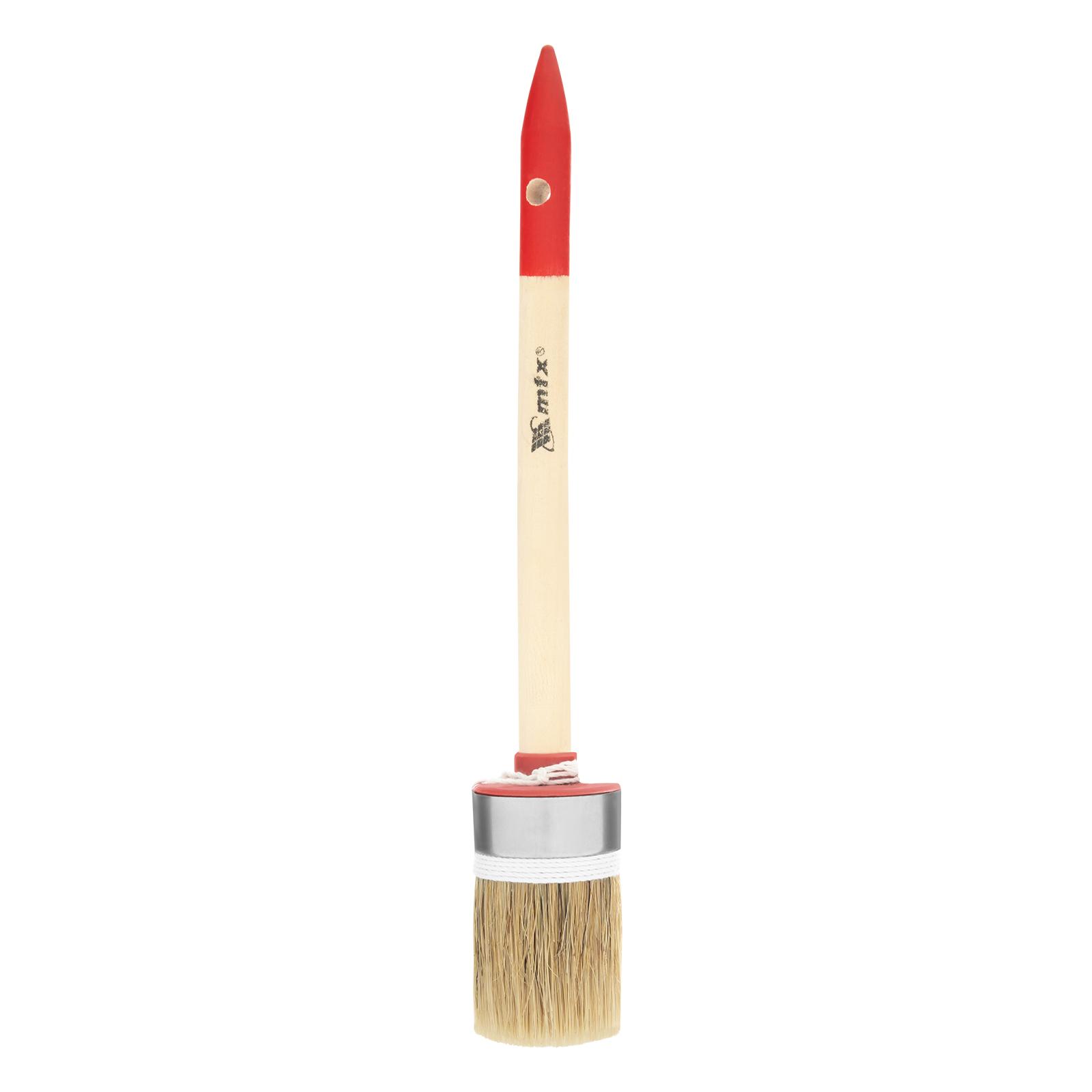 Кисть круглая, Профи №8 (35 мм), натуральная щетина, деревянная ручка MTX