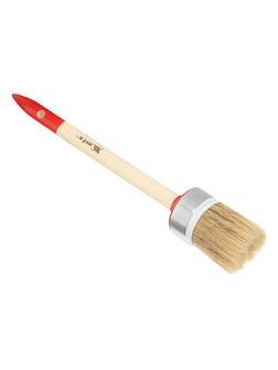 Кисть круглая, Профи №8 (35 мм), натуральная щетина, деревянная ручка MTX