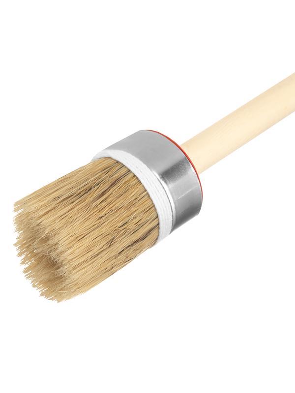 Кисть круглая, Профи №8 (35 мм), натуральная щетина, деревянная ручка MTX