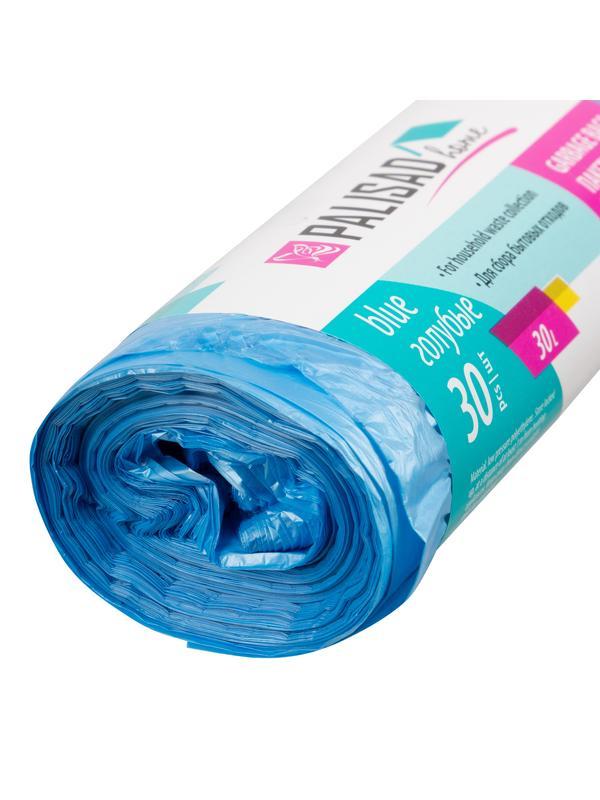 Пакеты для мусора 30 л x 30 шт. голубые, Home Palisad