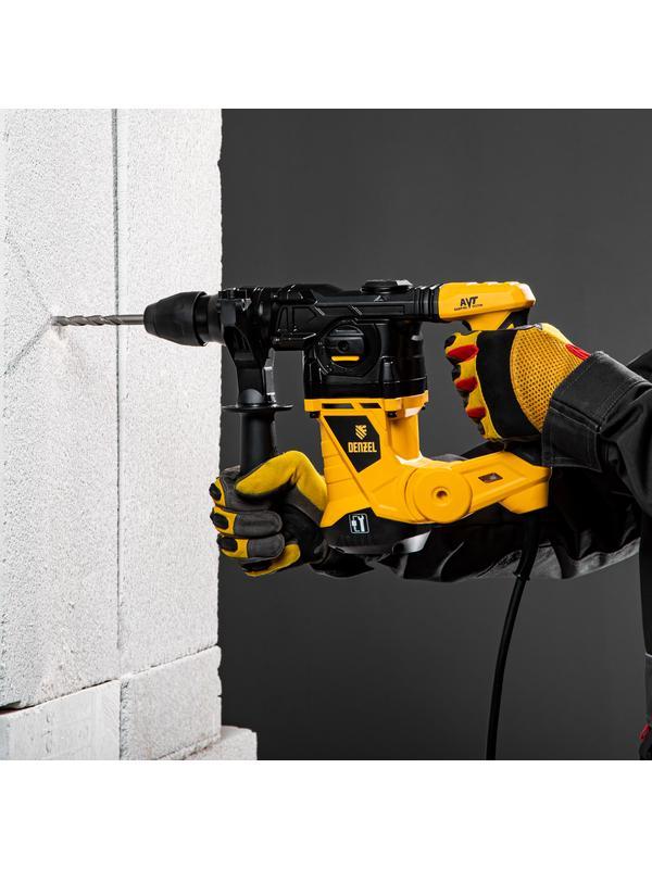 Перфоратор электрический RHV-1250-30, SDS-plus, 1250 Вт, 5 Дж, 3 плюс 1 режим Denzel