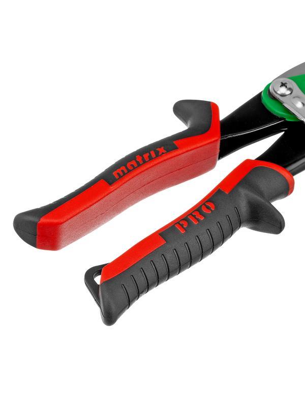 Ножницы по металлу, 250 мм, правый рез, сталь CRMO, двухкомпонентные рукоятки, PRO Matrix