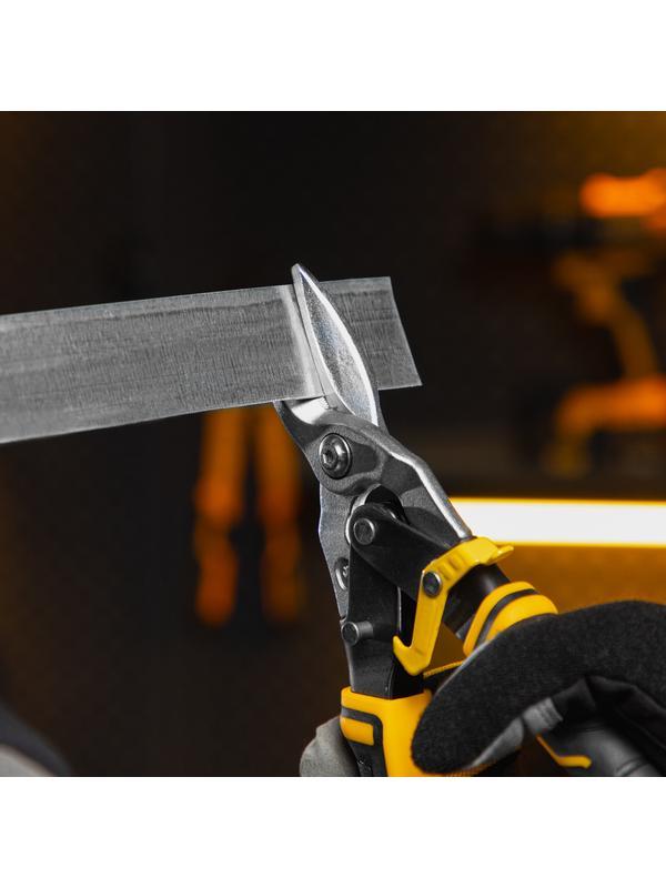 Ножницы по металлу, 270 мм, прямой рез, сталь-CrMo, трехкомпонентные рукоятки Denzel