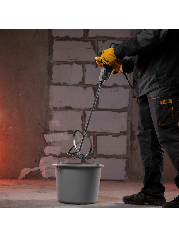 Миксер строительный EM-1-1600, 1600 Вт, 180-460/300-750 об/мин Denzel