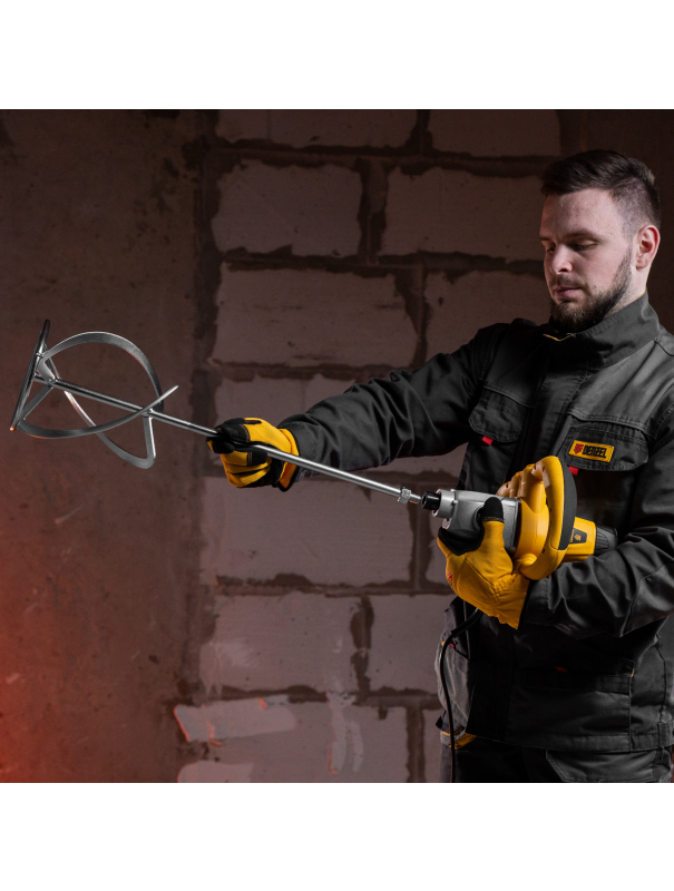 Миксер строительный EM-1-1600, 1600 Вт, 180-460/300-750 об/мин Denzel