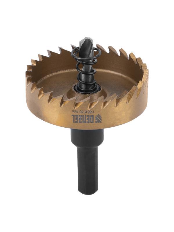 Коронка по металлу HSS, 50 мм, нитридтитановое покрытие Denzel