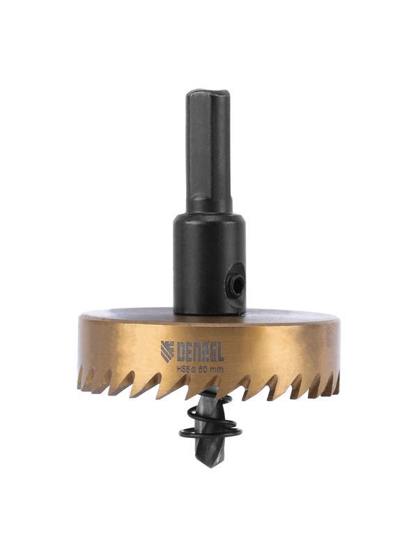 Коронка по металлу HSS, 50 мм, нитридтитановое покрытие Denzel