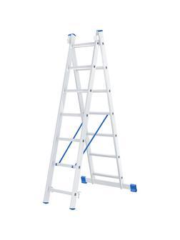 Лестница, 2 х 7 ступеней, алюминиевая, двухсекционная, Россия, Сибртех