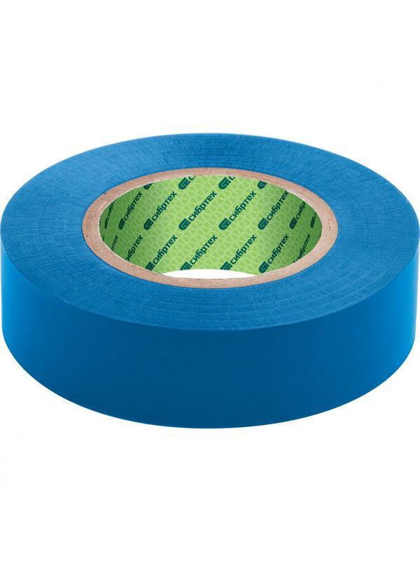 Изолента ПВХ, 15 мм х 10 м, синяя Сибртех
