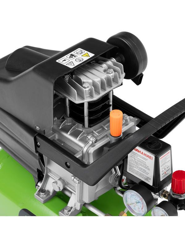 Компрессор воздушный КК-1100/22, 1, 1 кВт, 135 л/мин, 22 л, прямой привод, масляный Сибртех