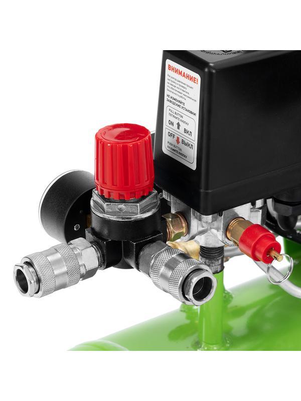 Компрессор воздушный КК-1100/22, 1, 1 кВт, 135 л/мин, 22 л, прямой привод, масляный Сибртех