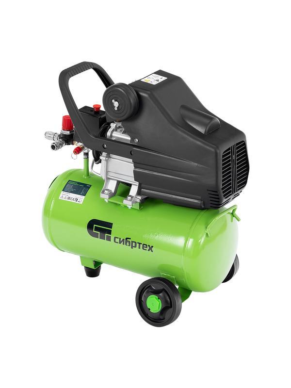 Компрессор воздушный КК-1100/22, 1, 1 кВт, 135 л/мин, 22 л, прямой привод, масляный Сибртех