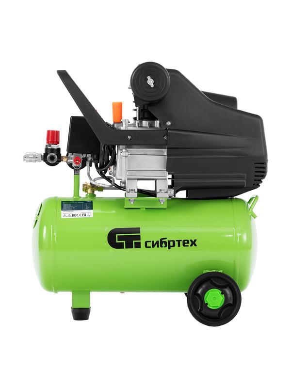 Компрессор воздушный КК-1100/22, 1, 1 кВт, 135 л/мин, 22 л, прямой привод, масляный Сибртех