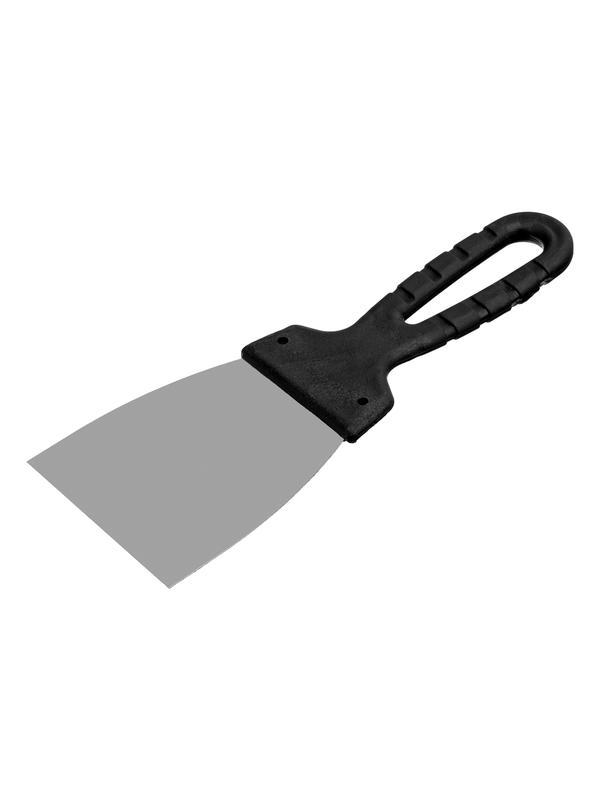 Шпательная лопатка из нержавеющей стали, 80 мм, пластмассовая ручка Сибртех