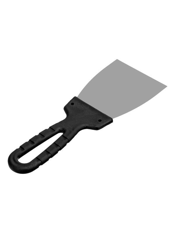 Шпательная лопатка из нержавеющей стали, 80 мм, пластмассовая ручка Сибртех