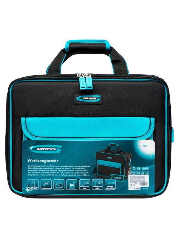 Сумка для инструмента Meister, 31 карман, отсек для ноутБука, наплечный ремень, 400 х 170 х 300 мм Gross
