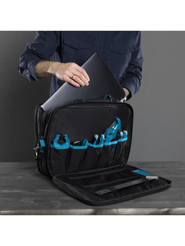 Сумка для инструмента Meister, 31 карман, отсек для ноутБука, наплечный ремень, 400 х 170 х 300 мм Gross