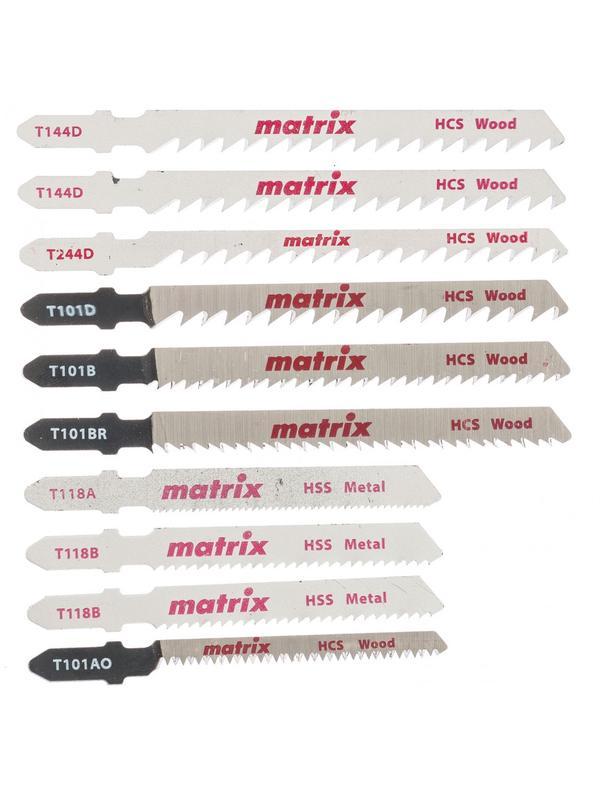 Набор полотен для электролобзика универсальный, 10 шт, T-SET1001 Matrix
