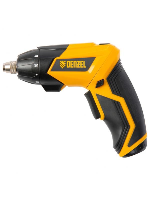 Отвертка аккумуляторная CSL-3.6-01, Li-Ion, 3.6 В, 1.3 А*ч, 200 об/мин, с аксессуарами Denzel