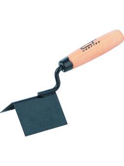 Кельма угловая, 80 х 60 х 60 мм, стальная, для внешних углов, буковая ручка Сибртех