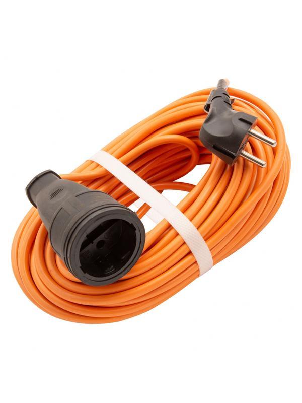 Удлинитель-шнур силовой 20 м, 16А, тип УХ16, ПВС, 1 розетка без заземления Сибртех