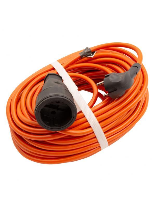 Удлинитель-шнур силовой 20 м, 16А, тип УХ16, ПВС, усиленный, 1 розетка без заземления Сибртех