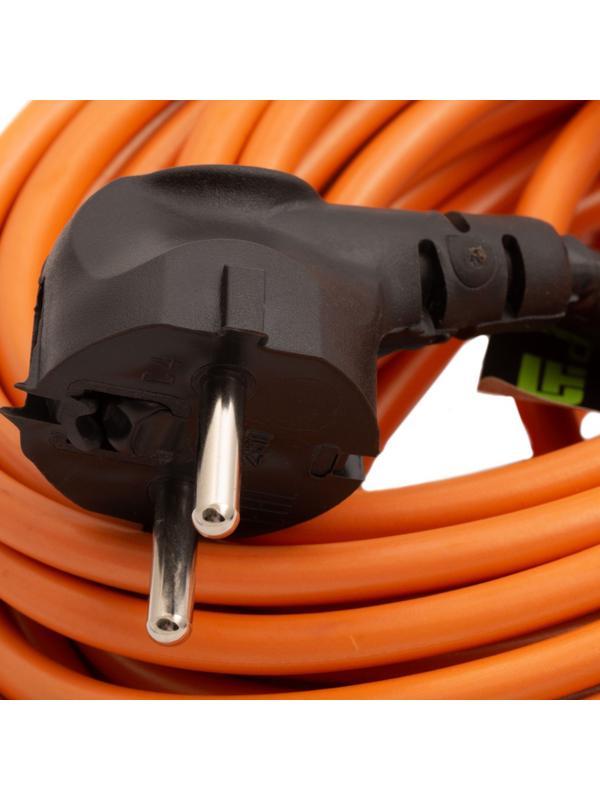 Удлинитель-шнур силовой 20 м, 16А, тип УХ16, ПВС, усиленный, 1 розетка без заземления Сибртех