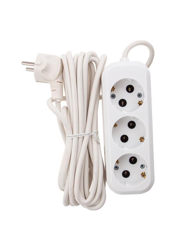 Удлинитель бытовой 5 м, 10A, тип УХз10, с заземлением, 3 розетки Сибртех