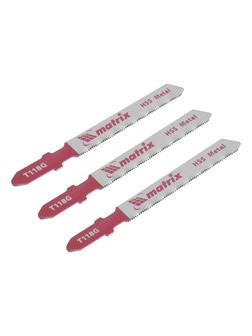 Полотна для электролобзика по металлу, 3 шт, T118G, 50 х 0.8 мм, HSS Matrix Professional