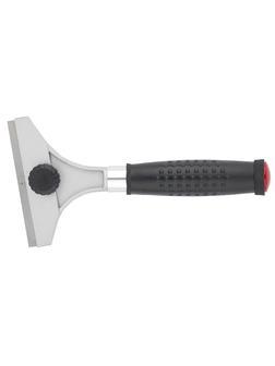 Скребок, 100 мм, фиксированное лезвие, металлическая обрезиненная ручка Matrix