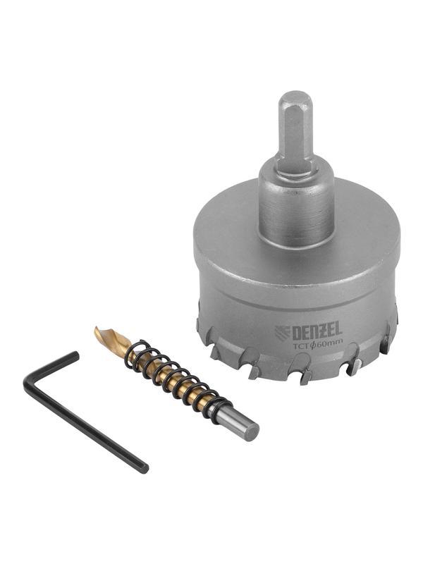 Коронка по металлу твердосплавная, 60 мм Denzel