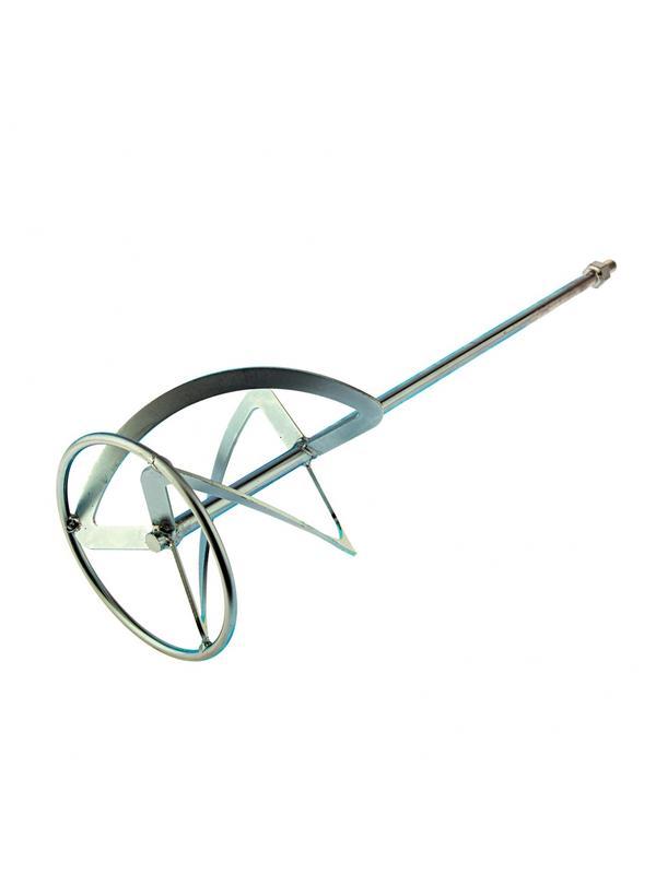 Насадка для миксера, для тяжелых растворов, 160 х 590 мм, оцинкованная, хвостовик резьба М14 Сибртех