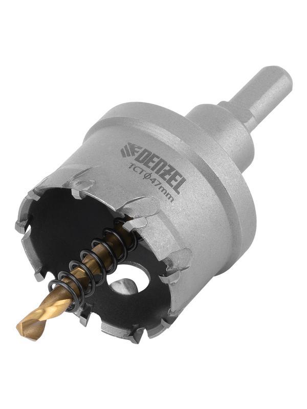 Коронка по металлу твердосплавная, 47 мм Denzel