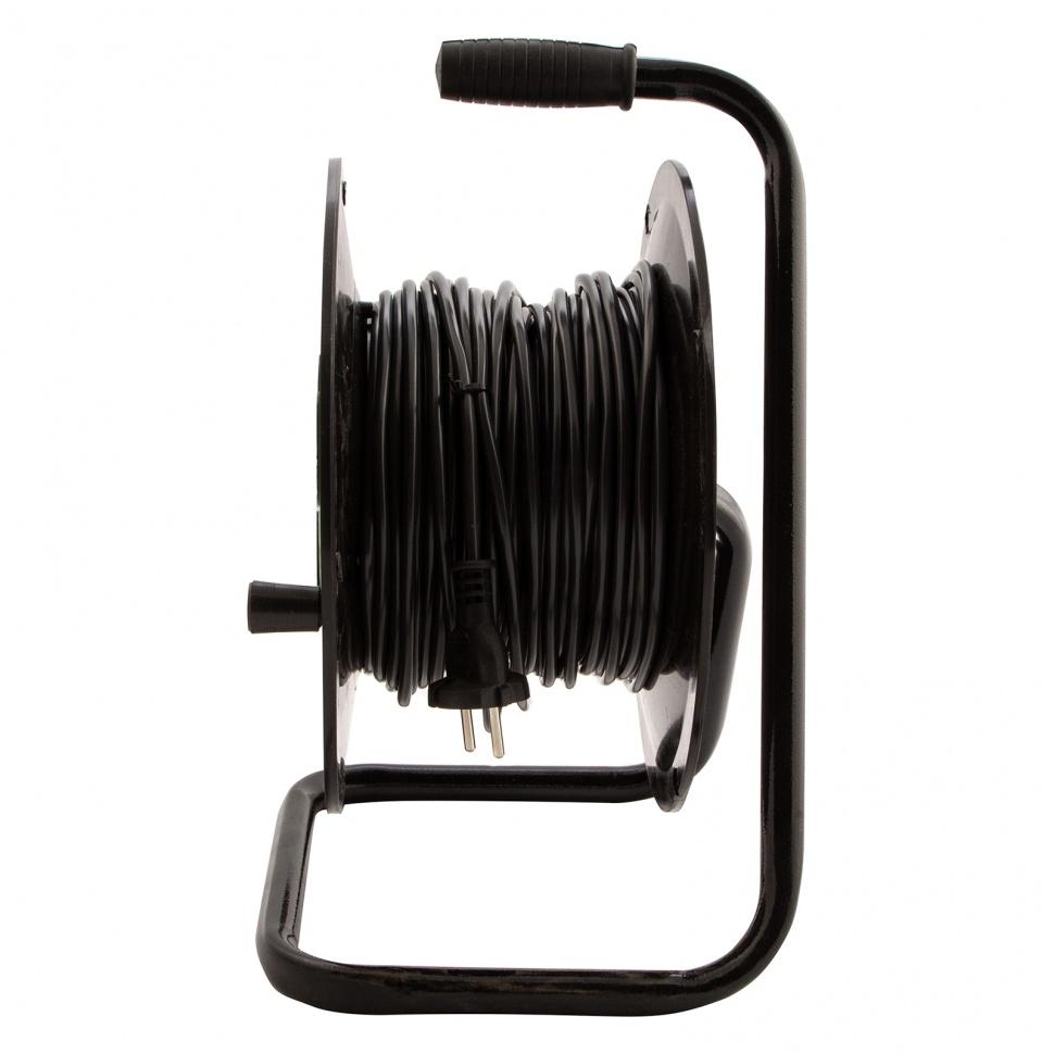 Удлинитель силовой 30 м, 10А, тип УХ10, ПВС, на кабельной катушке, 4 розетки без заземления Сибртех