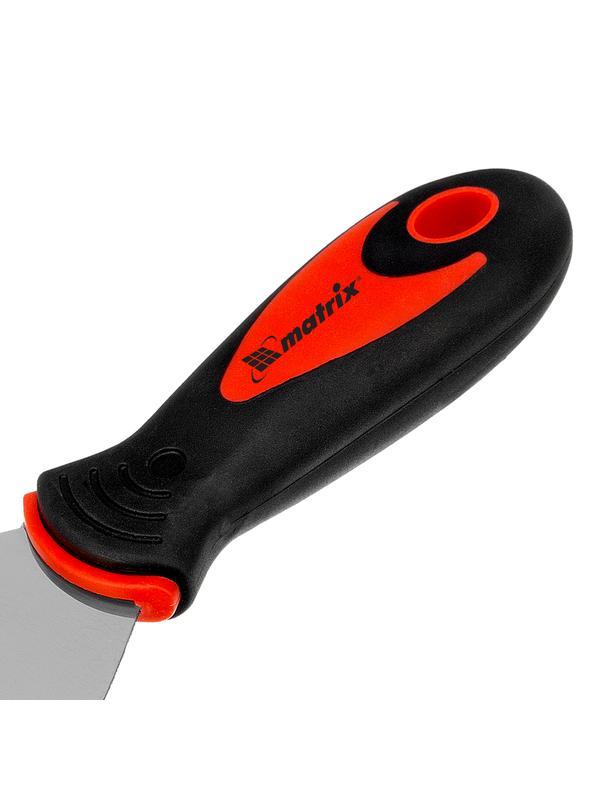 Шпательная лопатка из нержавеющей стали, 100 мм, двухкомпонентная ручка Matrix