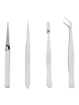Набор пинцетов из нержавеющей стали, 4 шт, Sparta
