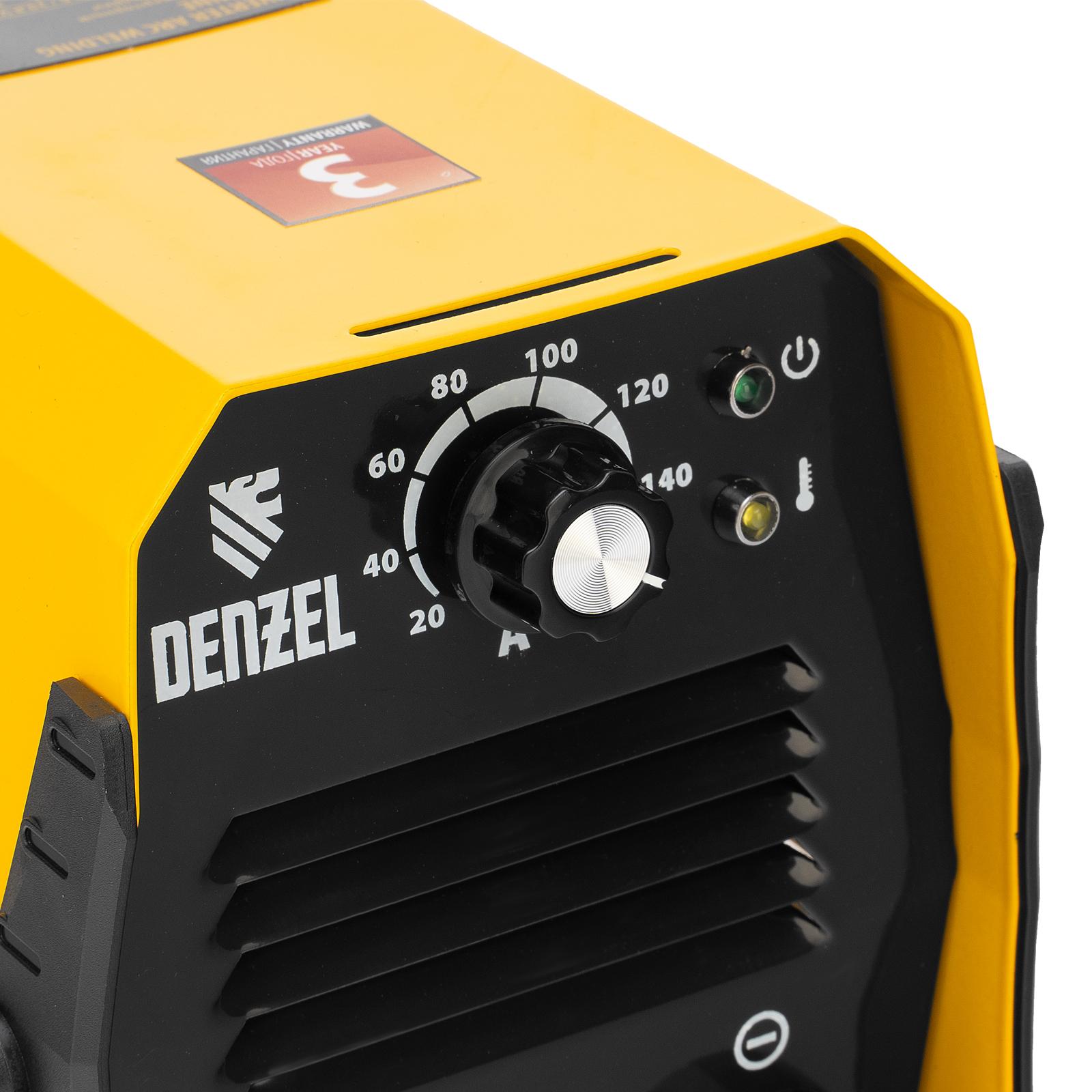 Аппарат инверторный дуговой сварки DS-160 Compact, 160 А, ПВ 70%, диаметр электрода 1.6-3.2 мм Denzel