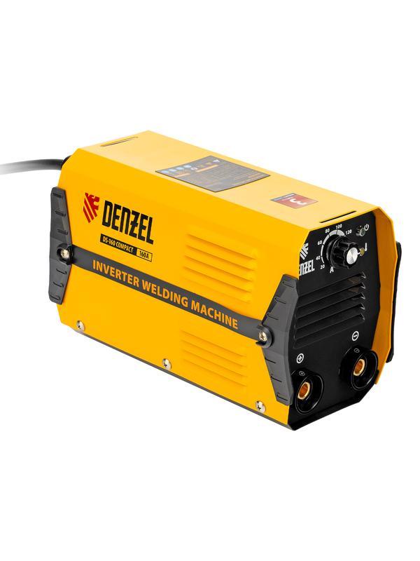 Аппарат инверторный дуговой сварки DS-160 Compact, 160 А, ПВ 70%, диаметр электрода 1.6-3.2 мм Denzel