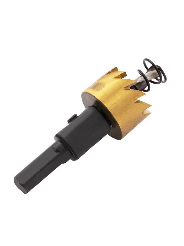 Коронка по металлу HSS, 21 мм, нитридтитановое покрытие Denzel