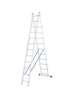 Лестница, 2 х 12 ступеней, алюминиевая, двухсекционная, Россия, Сибртех