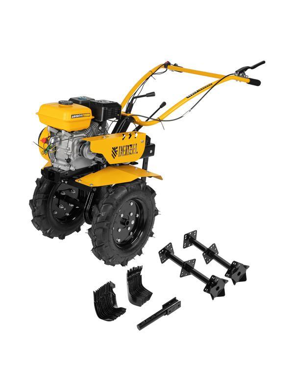 Мотоблок DPT-270, 7 л.с, ременное сцепление, ширина 85 см, глубина 35 см, фрез 3 х 4, ШОМ, передачи 2В/1Н Denzel