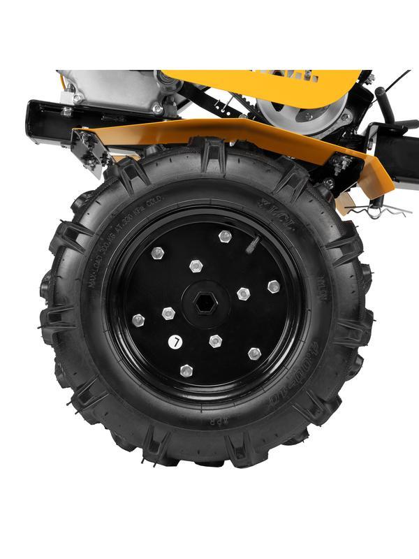 Мотоблок DPT-270, 7 л.с, ременное сцепление, ширина 85 см, глубина 35 см, фрез 3 х 4, ШОМ, передачи 2В/1Н Denzel