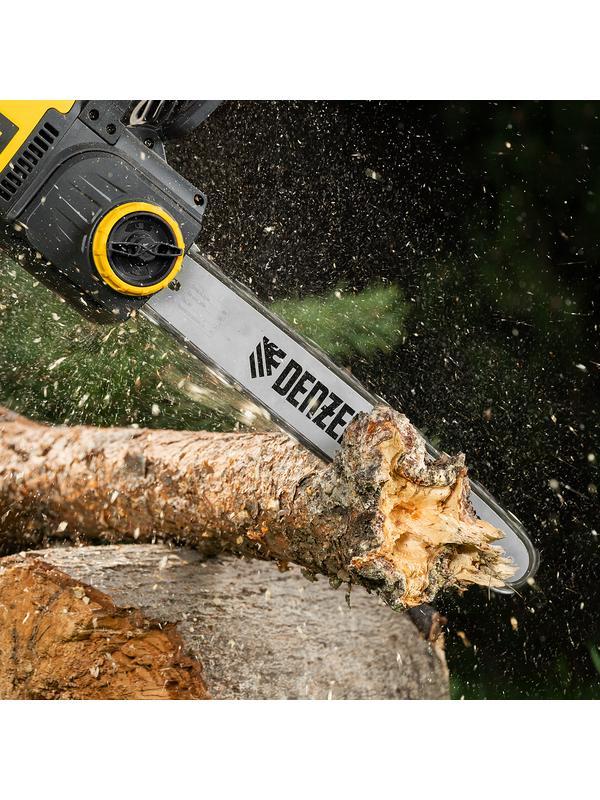 Пила цепная электрическая EDS-2000, 2 кВт,продольная, шина 40 см, шаг 3/8, паз 1.3 мм, 56 звеньев Denzel