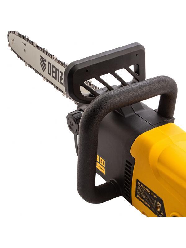 Пила цепная электрическая EDS-2000, 2 кВт,продольная, шина 40 см, шаг 3/8, паз 1.3 мм, 56 звеньев Denzel