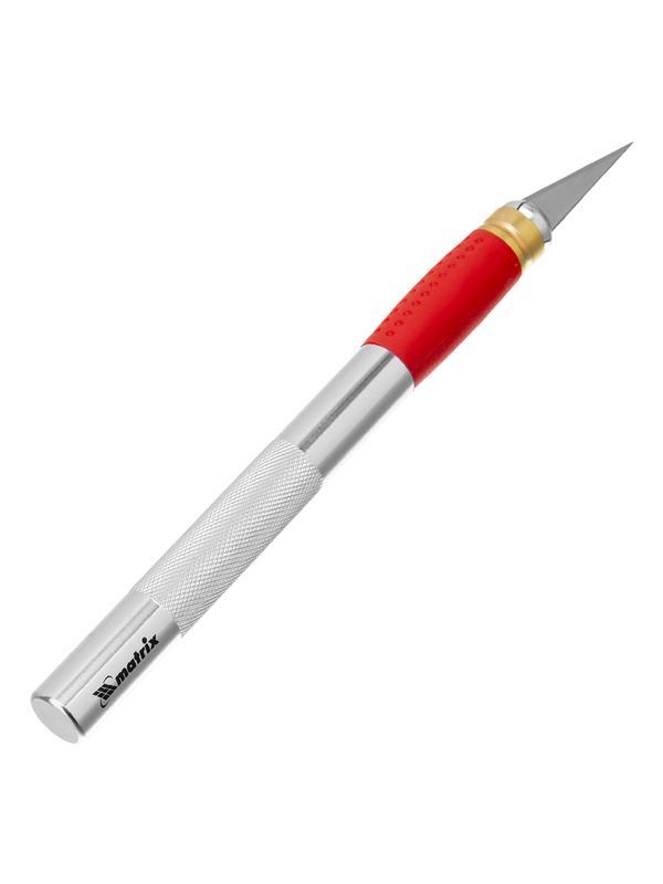 Нож для дизайнерских работ, двухкомпонентная рукоятка, 5 запасных лезвий Matrix