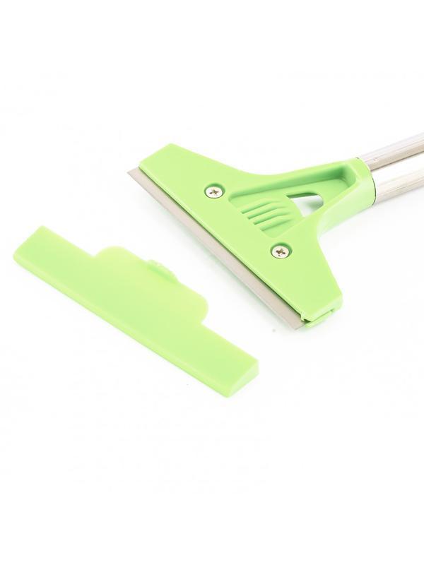 Скребок, фиксированное лезвие, 100 мм, металлическая обрезиненная ручка, 300 мм Сибртех